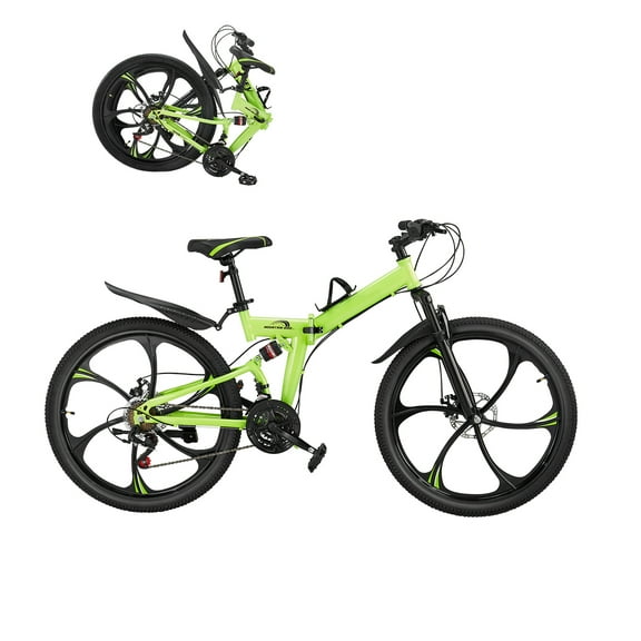 KFFKFF 26-inch Collapsible Mountain Cycle, MTB Bike featuring Comprehensive Shock Absorption, 21-gear Transmission, Cushioned Seat, Disk Braking System, Robust Carbon Steel Body
