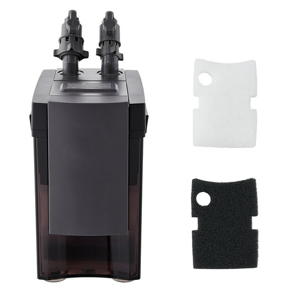 KFFKFF 264GPH External Canister Filter, 2-Stage Aquarium Filter with Efficient Pump, Quiet Water Circulation System with Media for Fish Tanks and Aquariums Up to 75 Gallons, Suitable for Freshwater