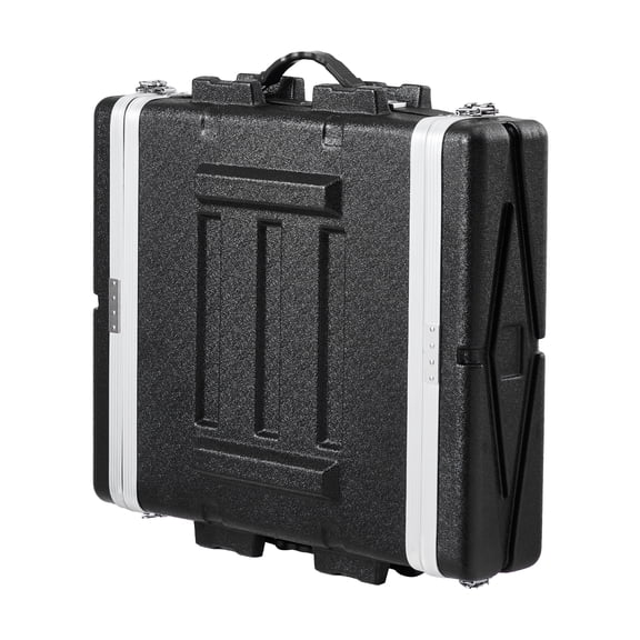 KFFKFF 2U Rack Enclosure, Conventional 19-inch Depth, Server Rack Housing with ABS Build to Handle Robust Twist Butterfly Fasteners, Removable Front & Rear Sections, Suitable for Amplifiers