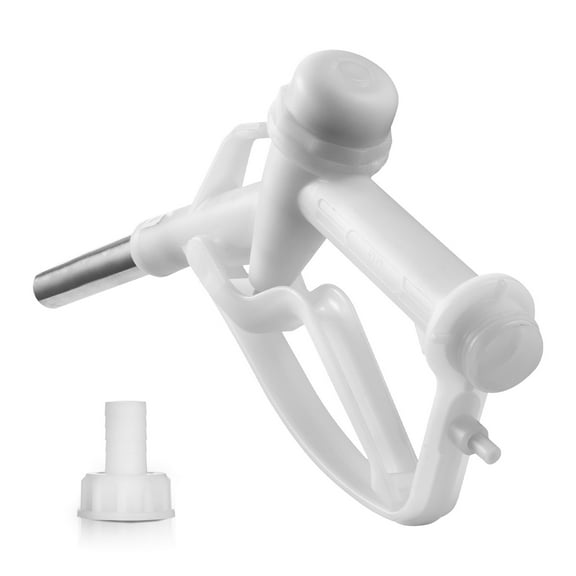 KFFKFF 3/4-Inch Barb DEF Nozzle, 14.5 GPM Max Flow, Plastic Dispenser with 3/4-Inch Spout, Lightweight and Portable, Suitable for Urea and Industrial Fluids, White