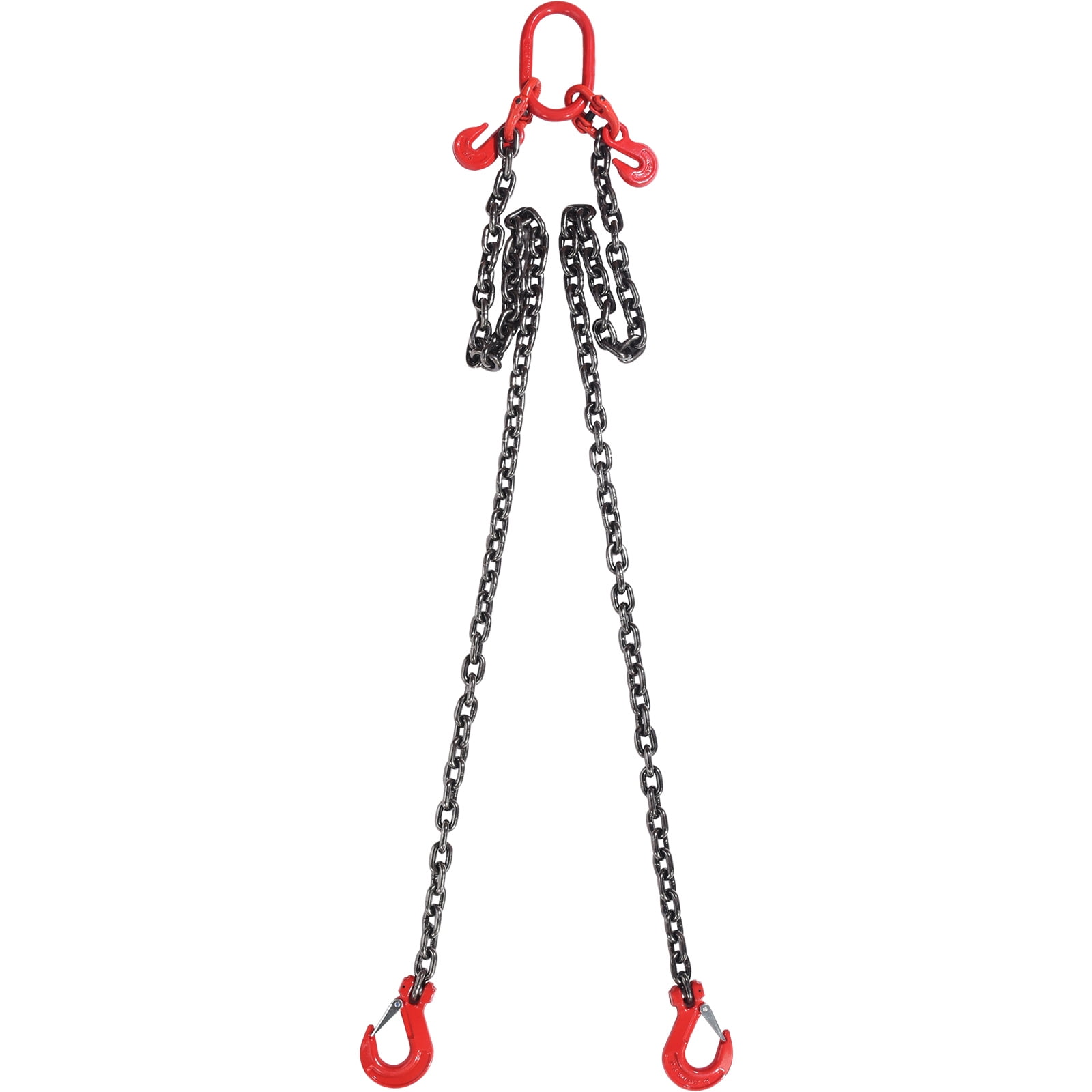 KFFKFF 3/8 inch x 6 ft Lifting Chain Sling with Hooks, G80 Engine Hoist ...