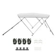 thumbnail image 1 of KFFKFF 3 Bow Boat Bimini Tops, 600D, Water-Resistant Sunshade Canopy, 72"Lx(73"-78")Wx46"H, 1 of 7