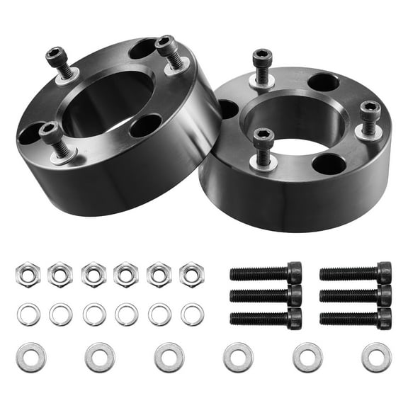 KFFKFF 3-Inch Front Leveling Lift Kit for 2004-2025 Ford F150 2WD/4WD, 2003-2018 Expedition, 2005-2008 Lincoln Mark LT, Durable Aluminum Suspension Strut Spacers, Set of 2