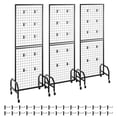 thumbnail image 1 of KFFKFF 3-Pack Grid Wall Panels, 1.9 x 5.4 ft Wire Display Racks with Wheels and 30 Hooks, Black Carbon Steel Panels for Craft Fairs, Decoration, Storage, and Message Boards, 1 of 9