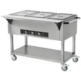 thumbnail image 1 of KFFKFF 3-Pan Commercial Food Warmer 3 x 20.6QT Electric Steam Table 1500W 4 Wheel, 1 of 9