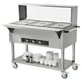 thumbnail image 1 of KFFKFF 3-Pan Commercial Food Warmer 3 x 20.6QT Steam Table & Acrylic Sneeze Guard, 1 of 9