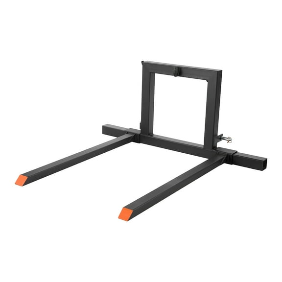 KFFKFF 3-Point Hitch Pallet Forks, 1500 lbs Capacity, 50-Inch Length Heavy-Duty Tractor Fork with Adjustable Width (28.9-46 Inches), Quick Attach for Category 1 Tractors