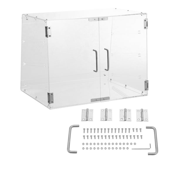 KFFKFF 3-Tier Acrylic Bakery Display Case Countertop Donut Pastry Case Rear Door