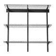 thumbnail image 1 of KFFKFF 3-Tier Steel Wall-Mounted Garage Shelving Unit, 0.9 x 3 ft Floating Storage Rack, 11 x 36 Inch Per Shelf, Heavy-Duty Metal Shelves with 450 lbs Total Capacity, Black, 1 of 9