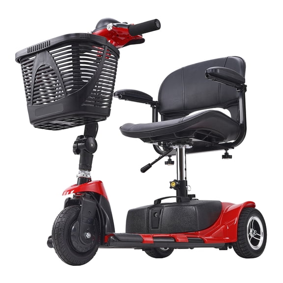 KFFKFF 3 Wheel Folding 265 Lb Capacity Mobility Scooter 12 Mile Range for Seniors