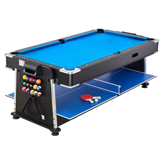 KFFKFF 3-in-1 Game Table Set 87" with Air Hockey, Table Tennis, and Billiards, Compact Design for Family Entertainment, Multi-Functional Arcade Table with Full Accessory Kit