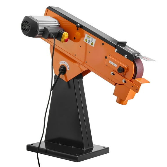 KFFKFF 3" x 79" Belt Grinder Sander, 2200W 1000RPM Industrial Grinding and Sanding Machine with Adjustable 0 - 45 Angle & Dust Collection Port for Woodworking and Metalworking, 230V