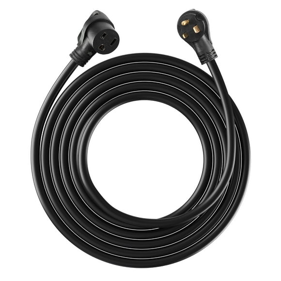KFFKFF 30-Amp Generator Power Cord, 25 Feet, 250 Volts 7500 Watts Robust Power Cable, NEMA 6-50R NEMA 6-50P SWT 8AWG Flexible Welder Extension Cord, Comes with Storage Bag, Suitable for Generators