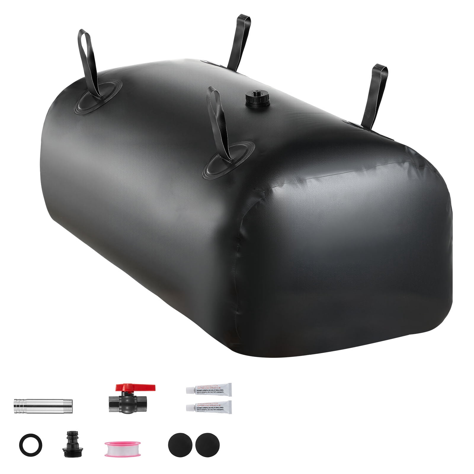 30-Gallon Collapsible Water Storage Bladder, Durable 1000D PVC Water Bag, Leak-Resistant Portable Tank for Camping, Garden Irrigation, RVs, and Emergency Use, Black at Walmart