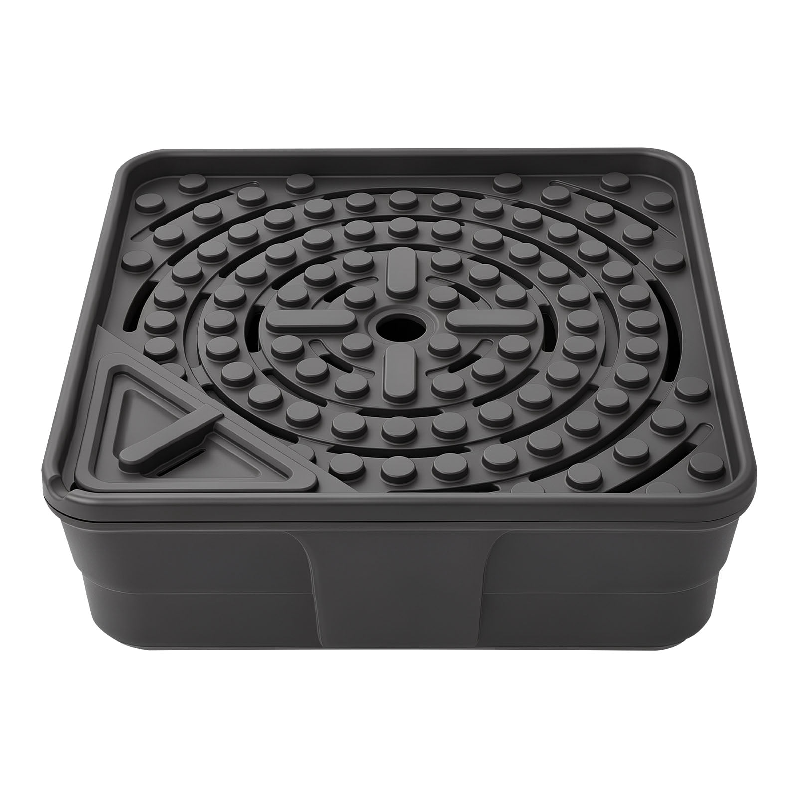 KFFKFF 30-Inch Water Feature Basin for Garden and Landscape, Durable Reservoir for Bubbling Rock and Decorative Statues, Supports Up to 500 lbs, Black