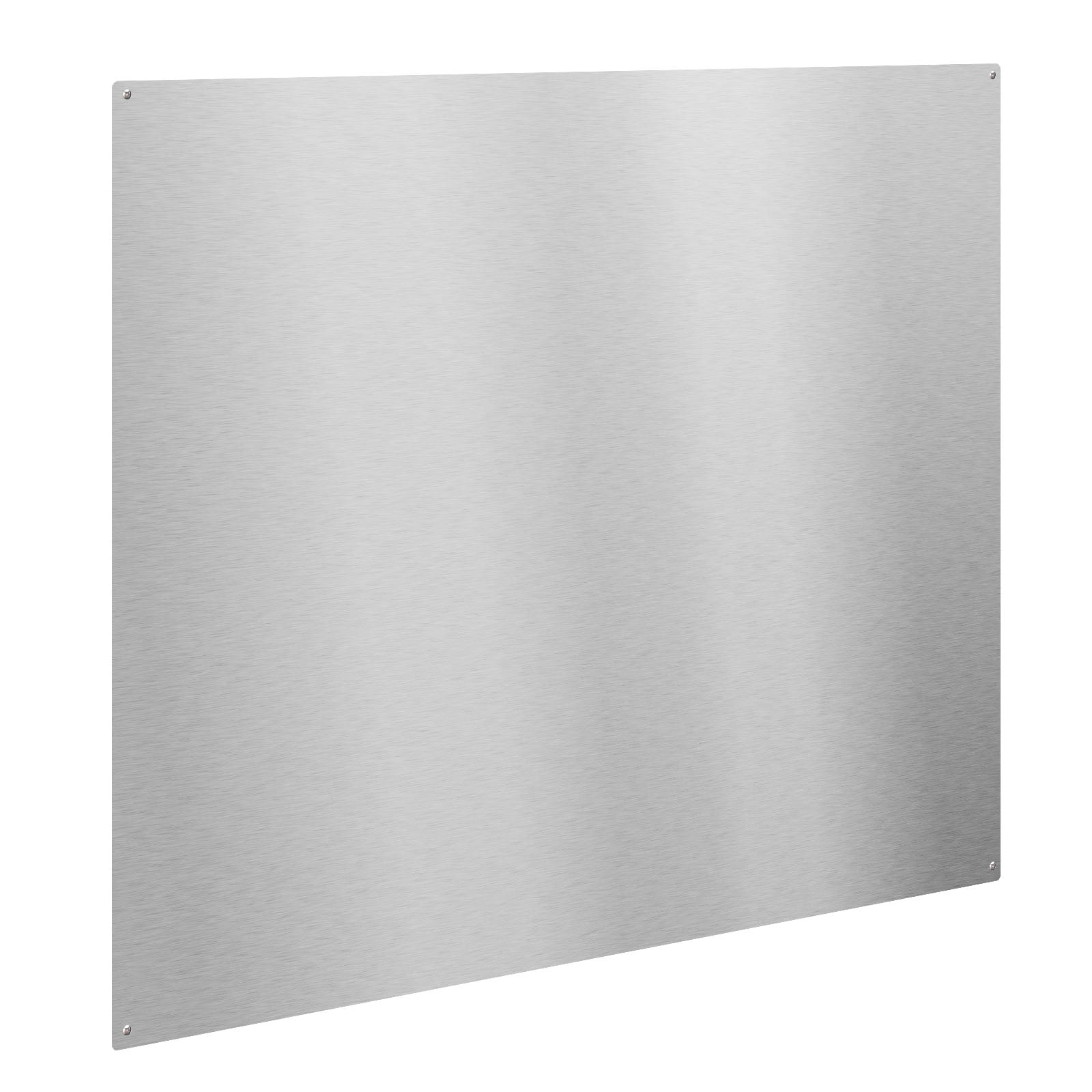 KFFKFF 30" x 24" Stainless Steel Stove Backsplash, Flat Splatter Guard, Wall Shield for Range Hood, Easy-to-Clean Kitchen Metal Panel with Pre-Drilled Holes for Simple Installation, Silver
