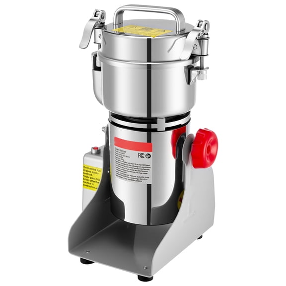 KFFKFF 300g Electric Grain Mill Grinder, 1500W 28000RPM High-Speed Dry Grinding Machine, Stainless Steel Pulverizer for Coffee Beans, Spices, Nuts, and Dried Grains (270 Swing Design)