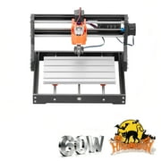 KFFKFF 3018 CNC Router Machine, 60W Spindle, 3-Axis Engraving and Milling Tool, featuring a 300 x 180 x 40 mm Work Area, Suitable for Wood & Cutting Offline Controller are not included