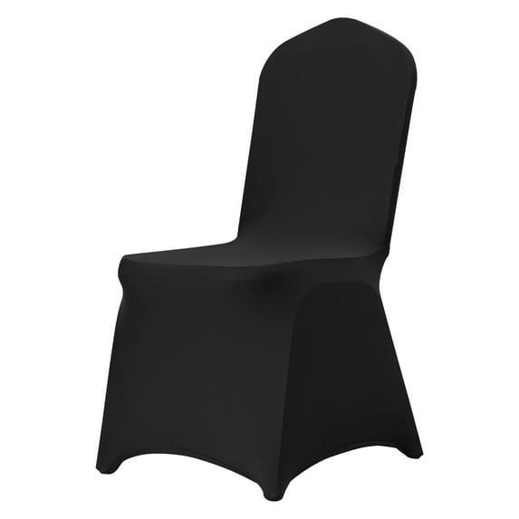 KFFKFF 30pcs Set Stretch Spandex Folding Black Chair Covers for Wedding Party Restaurant