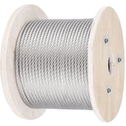 KFFKFF 316 Stainless Steel Wire Rope 500FT Stainless Steel Cable 5/32 Inch 1x19 Steel Cable for Railing Decking DIY Balustrade (500FT)