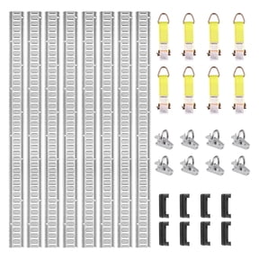 KFFKFF 32 Piece E Track Tie Down Rail Kit 5ft Enclosed Cargo Trailer