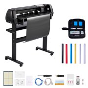 KFFKFF 34-Inch Vinyl Cutting Machine, Adjustable Speed and Pressure, Dual Blades, LED Display, Includes Sticker Sheets, Transfer Film, and Design Software