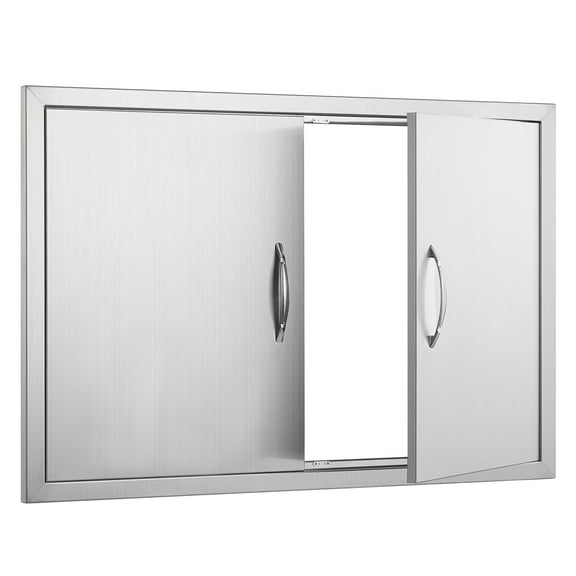 KFFKFF 36x24 Inch BBQ Island Entrance Door Exterior Kitchen Door Stainless Steel