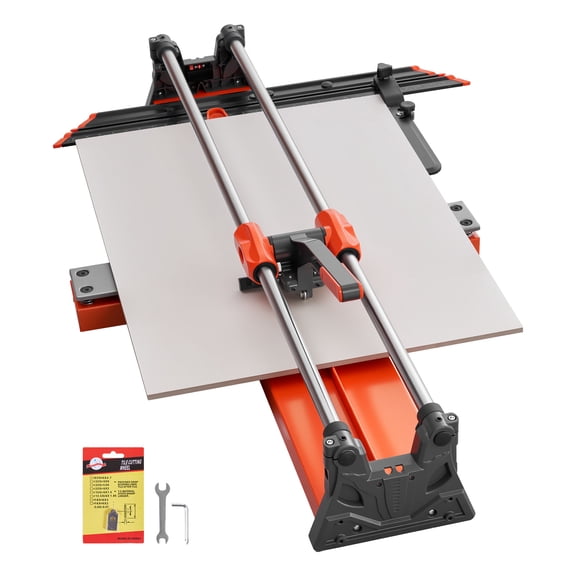 KFFKFF 39.4-Inch Manual Tile Cutter, Sliding Head Tool with Spring-Loaded Base, Angle Guide, Tungsten Carbide Wheel, Alignment System, Suitable for Ceramic, Floor, and Wall Tiles