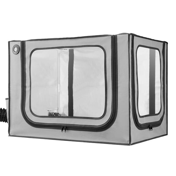 KFFKFF 3D Printer Enclosure with Ventilation, Durable Waterproof Protective Case, Large Size 600D Oxford Cloth Tent with LED, Maintains Stable Temperature, Compatible with Bambu Lab A1 Combo, Grey