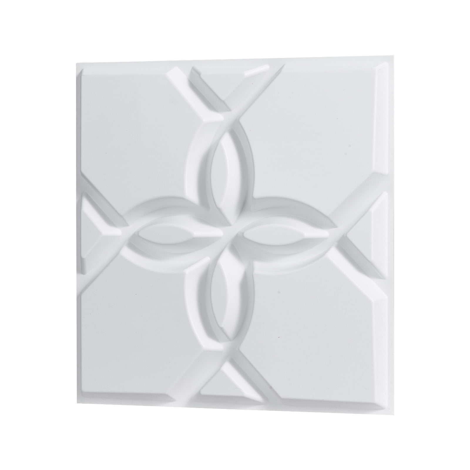 KFFKFF 3D Wall Coverings, Set of 33, Each 11.81 x 11.81 in, PVC Contemporary Simplistic Flower Patterns, Covers 32 Sq.Ft, Decorative Wall Panel, Indoor Decoration for Ceiling, Bedroom, Dull White