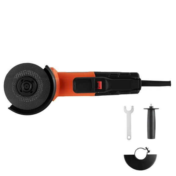 KFFKFF 4-1/2" Electric Angle Grinder, 8Amp 12000RPM High-Speed Corded Tool with 230 Adjustable Dust Shield for Grinding, Cutting, and Rust Removal (Disc Not Included)