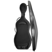 KFFKFF 4/4 Full Size Violin Case, Carbon Fiber Composite, Lightweight Travel Carrying Bag, Plush Lining, Dual Shoulder Straps, Scratch-Resistant, Violin-Shaped, for Violin, Black