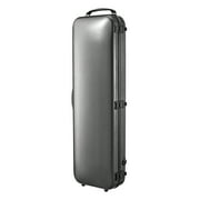 KFFKFF 4/4 Full Size Violin Case, Hygrometer Included, Lightweight Travel Bag with Plush Interior, Shoulder Straps, Scratch-Resistant, Professional Oblong Design, for Violin, Black