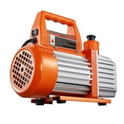 KFFKFF 4 CFM AC Vacuum Pump and Gauge Kit, 1/3 HP Single Stage Rotary Vane HVAC Pump, A/C Refrigerant Manifold Set with Leak Detector and Carry Bag, Compatible with R134a R22 R410a Refrigerants
