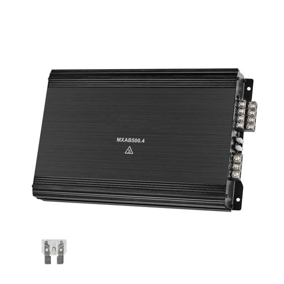 KFFKFF 4-Channel Car Audio Amplifier, 2 Ohm Stable, Bridgeable Class A/B Full Range Amp, Max Output: 4 x 250W @ 4 Ohm / 4 x 500W @ 2 Ohm, Suitable for Cars, SUVs, Trucks, and Off-Road Vehicles