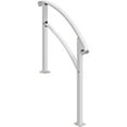 thumbnail image 1 of KFFKFF 4 Levels Adjustable Handrail Fits Level 1 or Level 4 Matte White Stair Handrail Wrought Iron Handrail with Mounting Kit Outdoor Step Handrail, 1 of 9