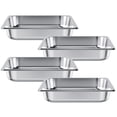 thumbnail image 1 of KFFKFF 4-Pack Stainless Steel Steam Table Pans, 1/2 Size, 2.5-Inch Deep, Anti-Jam Design, Durable Catering Trays for Home, Events, Restaurants, Hotels, and Buffets, 1 of 9