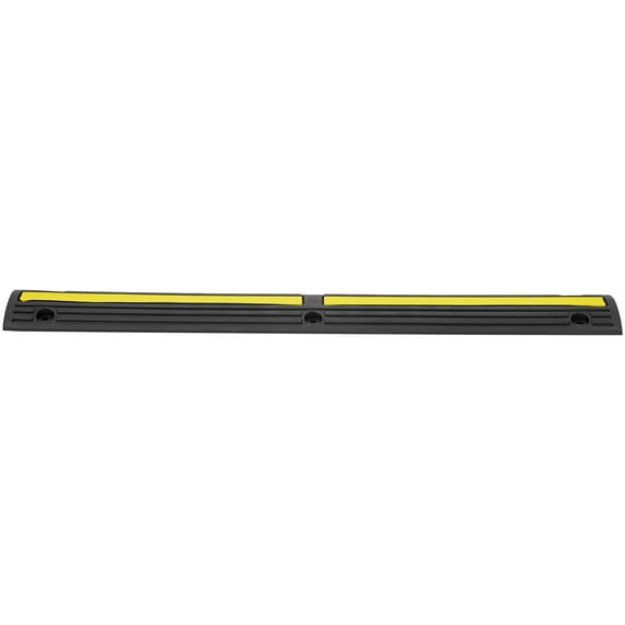 KFFKFF 4 Pcs Cable Protector Ramp with 1 Channel, 18000lbs per Axle Load Capacity, Sturdy Rubber Speed Humps, Ground Wire and Cable Protective Cover, Suitable for Home Zones, Personal Carports