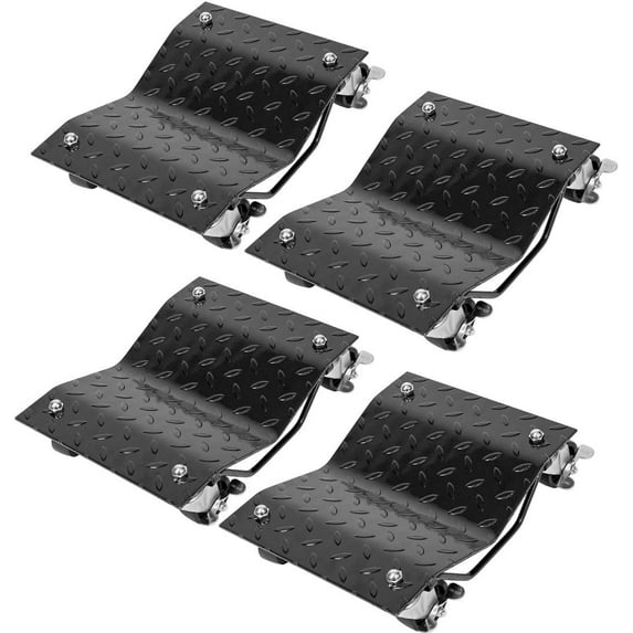 KFFKFF 4 Piece Wheel Dolly, 6000 lbs Car Moving Dolly, Wheel Dolly Car Tire Stake Set Heavy-duty Car Tire Dolly Cart Moving Cars, Trucks, Trailers, Motorcycles