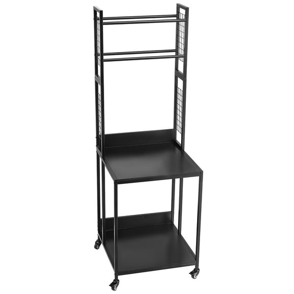 KFFKFF 4-Tier 3D Printer Filament Storage Rack with Wheels, Spool Holder Cart for Organizing Filaments in Printing Stations, Offices, and Workshops (Shelf Only)