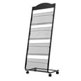 thumbnail image 1 of KFFKFF 4-Tier Brochure Display Rack with Wheels, Movable Floor-Standing Magazine Holder for Shops, Offices, Exhibitions, and Craft Fairs, 1 of 9
