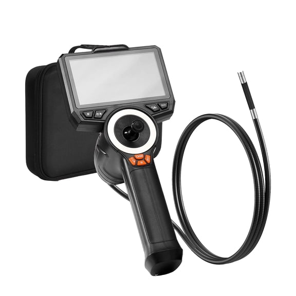 KFFKFF 4-Way Articulating Endoscope with Light, 1080P HD Industrial Inspection Camera with Flexible Probe, Snake Scope for Wall and Automotive Engine Inspection - 4.9FT