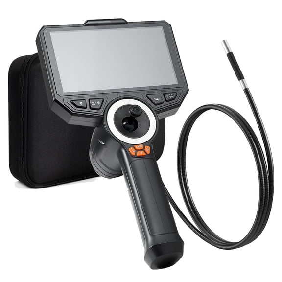 KFFKFF 4-Way Articulating Endoscope with Light, 1080P HD Industrial Inspection Camera with Flexible Probe, Snake Scope for Wall and Automotive Engine Inspection - 4.9FT
