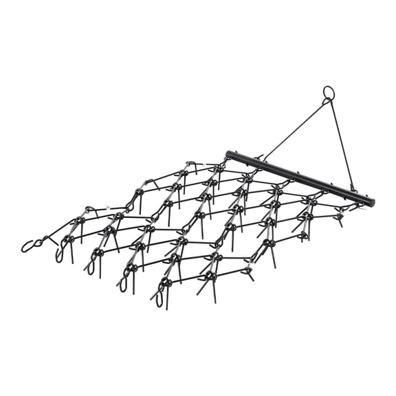 KFFKFF 4 ft x 5.6 ft Durable Chain Harrow with 80 Sharp Teeth, Compatible with ATV, UTV, and Tractors, Designed for Soil Preparation, Seeding, Leveling Landscapes, and Maintaining Gravel Driveways