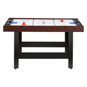 KFFKFF 4-in-1 Multi-Game Table: Air Hockey, Poker, Foosball, Ping Pong, 55" Space-Saving Design for Family Fun, Includes Full Accessory Set