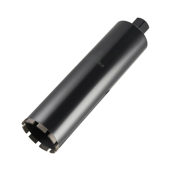 KFFKFF 4-inch Diamond Core Drill Bit, 14-inch Drilling Depth, 1-1/4 in-7 Internal Thread, Durable Welding Design, Wet Core Bit for Concrete, Red Brick, and Masonry Applications