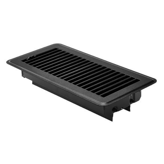 KFFKFF 4 x 10 Inch Floor Registers, Set of 12 Vent Grilles, HAVC Robust Walkable Iron Floor Vents, Conveniently Modifiable Rust-Resistant Air Vents Deflector with Metal Damper