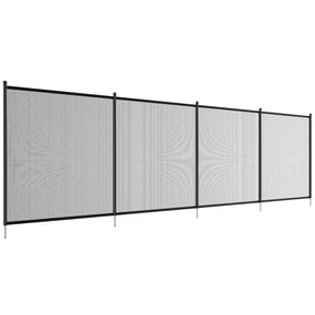 KFFKFF 4 x 12 ft Pool Fence Detachable Pool Fence for Outdoor Underground Swimming Pools