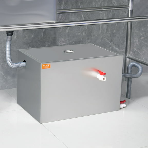 KFFKFF 40LB Commercial Grease Interceptor: A Robust Stainless Steel Filter for Wastewater