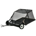 thumbnail image 1 of KFFKFF 42-inch Tow-Behind Lawn Sweeper, 12 Cu.ft. Spacious Pull Behind Grass Collector, Robust Leaf & Grass Sweeper with Innovative Dumping Rope Mechanism, Customizable Sweeping Height for Gathering, 1 of 9
